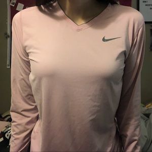 NIKE Pro light pink long sleeve activewear top